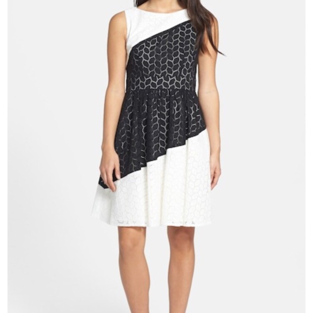 ✨Ivy + Blu✨ Colorblock Cotton Eyelet Dress